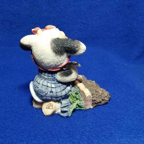 Mary's Moo Moos Sowing The Seeds Of Friendship Figurine 207004 Cow In Garden - Picture 5 of 10
